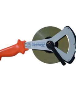 Glasfaser Bandmaß Länge 25m, cm-Teilung, gelb, V-Rahmen