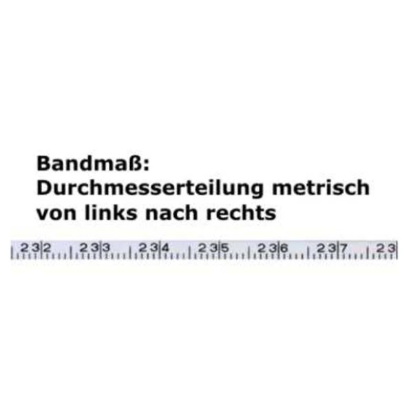 Durchmesser Maßband, Stahl weißlackiert, 10 mm breit, Länge 8m – Bild 6