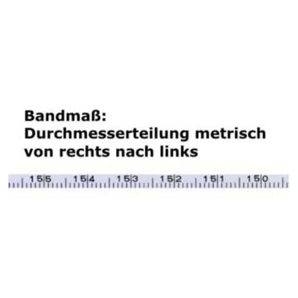 Durchmesser Maßband, Stahl weißlackiert, 10 mm breit, Länge 8m – Bild 7