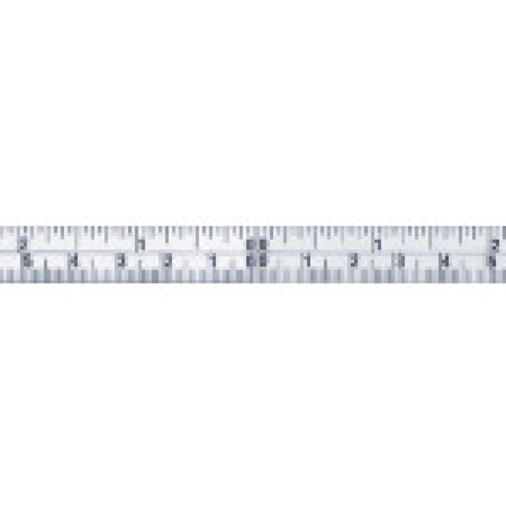 Skalenbandmaß Nullpunkt in der Mitte mm und inches, Breite 13 mm weißlackiert