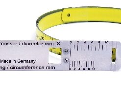 Umfang und Durchmessermaßband gelb polyamidbeschichtet